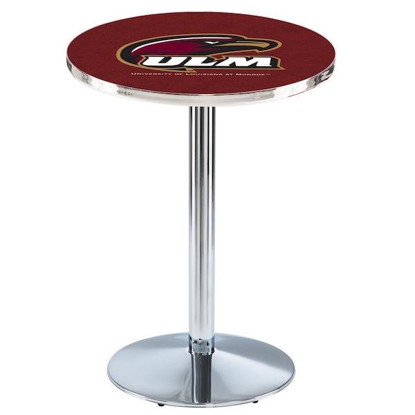 42" Chrome Louisiana-Monroe Pub Table